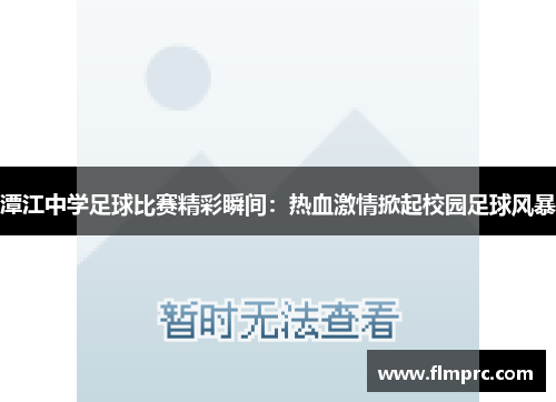 潭江中学足球比赛精彩瞬间：热血激情掀起校园足球风暴